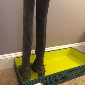 NWOT 8 Tory Burch Laila OverKnee Suede Black Boots